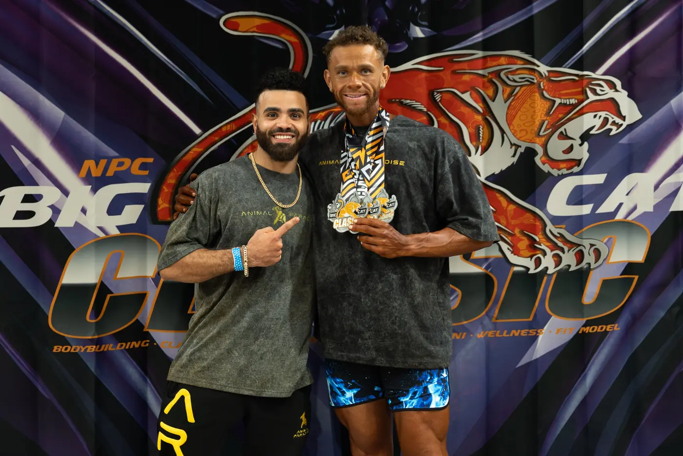 Competitor with his medals at Animal Fest 2
