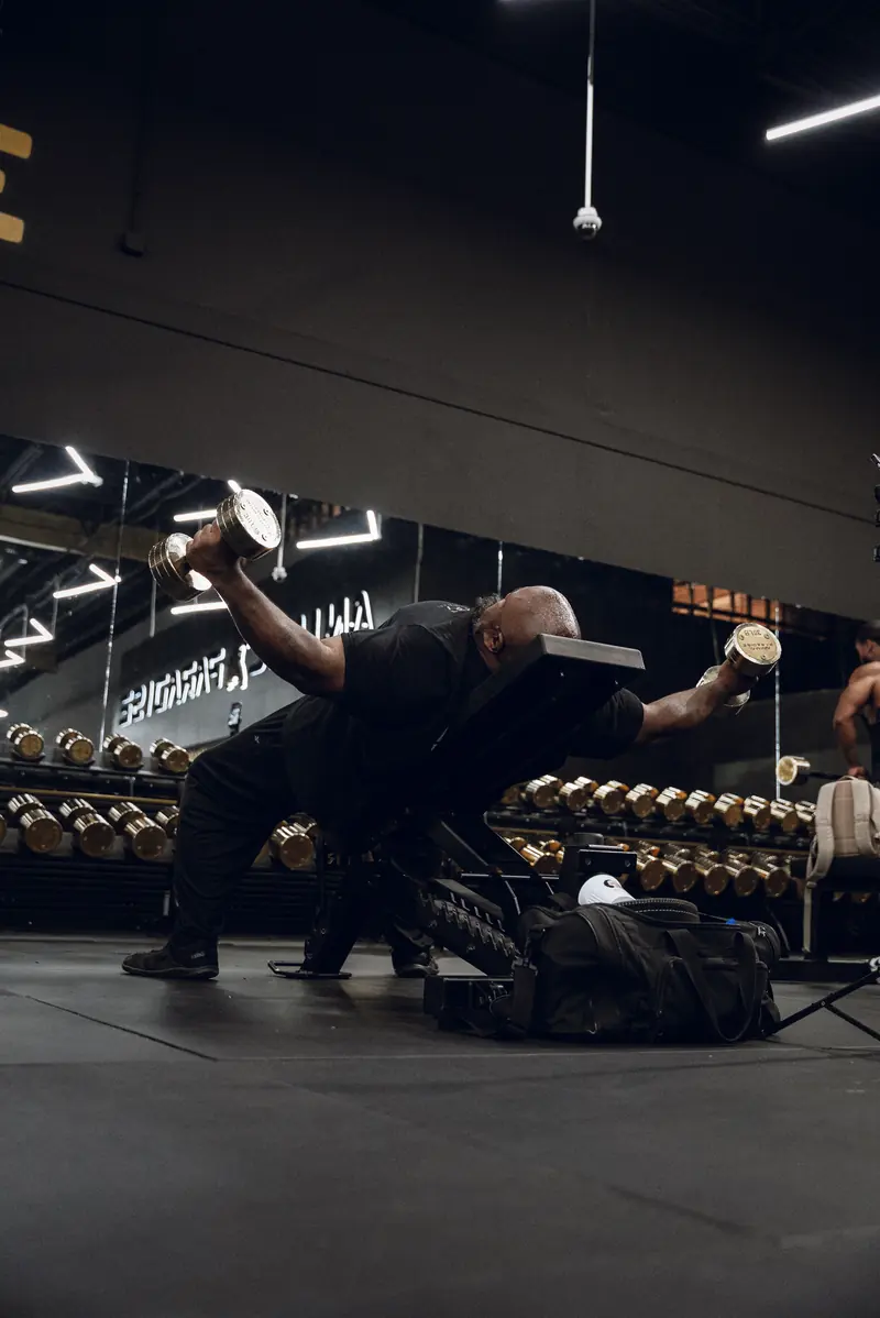 Training at Animal Paradise Gyms, Vineland NJ: dumbbell flyes